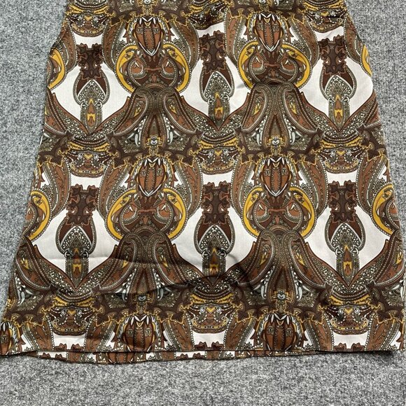 Magaschoni Collection Womens Blouse Scarf Print Sleeveless Mock Tie Neck Silk S - Picture 7 of 8
